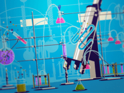 colorful labware